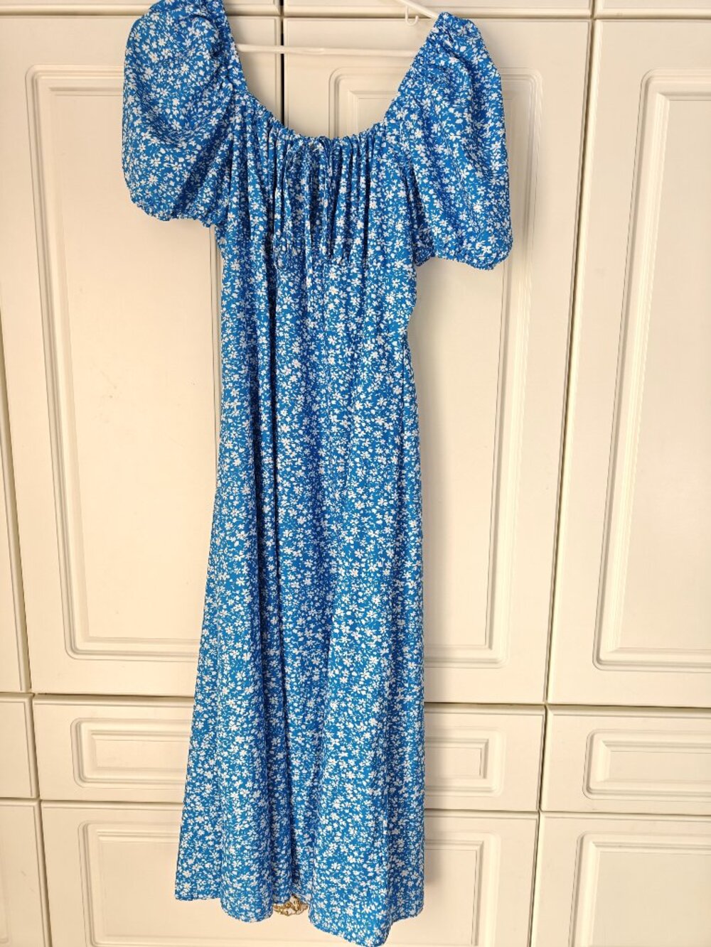 Shein Blue/White Floral Dress, Size Large, New